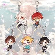 YGT Anime Game Mystic Messenger Keychain Yoosung Zenny 707 Jumin Saeran Q Version Figures Keyring Ba