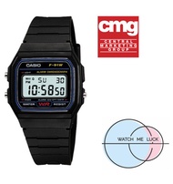 ใหม่สุด คุ้มค่าที่สุดแท้ 100% กับนาฬิกากันน้ำ  CASIO F-91W-1DG ตัวเรือนเล็ก เด็กใส่ได้ พร้อมกล่องและ