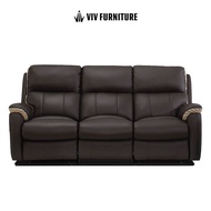 Leather Recliner Sofa – 3 Seater, 2 Seater, 1 Seater – Manual recliner – Dual toned design – Orinde 