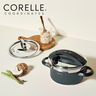 Corelle Coordinates Stainless Steel Stock Pot (3.0L) 6 Security + Glass Lid Blue