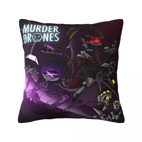 Pillow Cover M-Murder D-Drones Pattern Cushion Cover Retro Trendy Pillow Case For Wedding Party Home