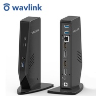 WAVLINK USB C HUB Dual 4K HDMI & DP 65วัตต์สถานีเชื่อมต่อสากลแบบDual 4Kที่60Hz/5Kที่60Hz Displaylink