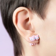 Double-Headed Pink Tiger Earrings - Cute Jewelry for Cat Lovers - Handmade Art