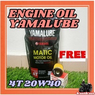 YAMALUBE ENGINE OIL MINYAK HITAM 4T 20W40 SEMI SYNTHETIC 0.8 LITRE 4 STROKE MATIC MOTOR OIL UNIVERSAL LC135 Y15 Y16 Y125