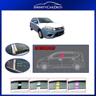 [4pcs] Car Door Window Pillar Trim Cover (Black / Chrome / Gold / Rose) Compatible With Proton Saga 