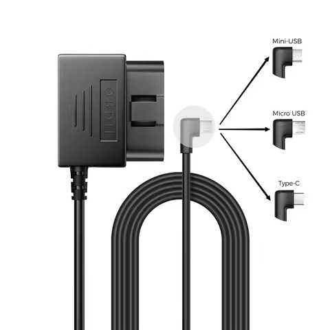 LINGDU OBD Hardwire Kit Type C Port/Micro USB Port/Mini USB for LINGDU D500 LD06 Car Dash Cam Cable 