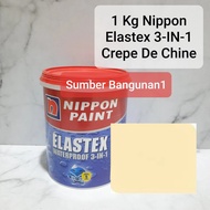 Cat tembok 1 kg cream crepe de chine nippon elastex 1kg exterior luar