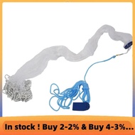 (E L X I) 8Ft 2.4M Fishing Net Bait Easy Throw Hand Cast 3/4 inch Strong Nylon Mesh + Sinker