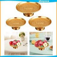 [Ehoyoxa] Temple Fruit Tray Buddhist Temple Decoration Lotus Design Gift Footed Worship Food Dessert