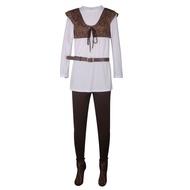 NEW Shrek Cosplay Costume Mens Costume Shirt Vest Pants Full Set Halloween Outfit Free shipping