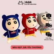 Shin-chan character stuffed animal wearing a hoodie, warehouse in Hanoi