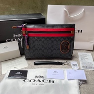 Clutch Coach Leather / Clutch Pria Handbag Kulit Tas Tangan