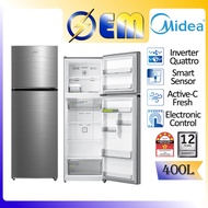 400L/490L MIDEA Inverter Quattro 2 Door Fridge 2 Pintu Peti Sejuk | MDRT489MTB46/MDRT580MTB46