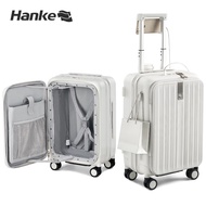 Hanke Expandable Front Open Luggag Bag Travel 20 inch Luggage with Cup Holder Cabin Luggage