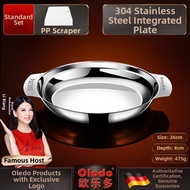 Olodo | Food Grade 304 Stainless Steel Plate For Grilling And Steaming Double Handled