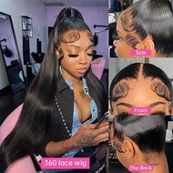 360 Full Human Hair Bone Straight Lace Frontal Wig