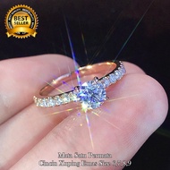 Cincin Permata Taiwan untuk wanita dan remaja model cantik dan menawan berlapis emas xuping