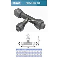 HANSEN REDUCING TEE 25mmx25mmx20mm,32mmx32mmx20mm,32mmx32mmx25mm,40mmx40mmx32mm
