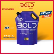 Bold 5w30 4L Semi Synthetic SP Engine Oil Car Lubricant 5w-30 Minyak Hitam Enjin Kereta