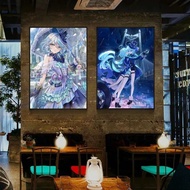 Impact Genshin Accounts Furina De Fontaine Poster Canvas Art Wall Murals Game Room Decor Gifts