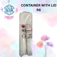 6oz PP Round Container & Lid {100sets} CB ware R6 / Disposable Plastic PP Food Box Thick / Bekas Dad