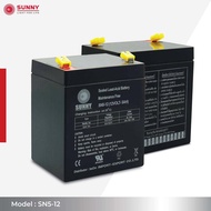 เเบตเตอรี่เเห้งซันนี่ SUNNY 12V 5Ah Battery Sealed Lead Acid เหมาะสำหรับ ไฟ สำรองฉุกเฉิน/UPS/ระบบเตื