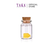 TAKA Jewellery 999 Pure Gold Petite Gold Coin / Gold Bar in Glass Bottle
