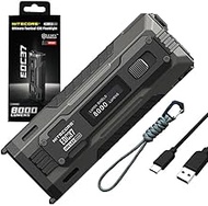 Nitecore EDC37 EDC37 Ultimate EDC Flashlight: Double The Power – 8,000 Lumens x 8000mAh w/Eco-Sensa