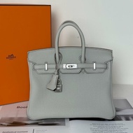 HERMES Birkin 25 - 珍珠灰拚黑