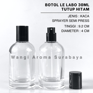 Botol Parfum LeLabo 30ML Hitam Spray Semi Press - Botol Parfum Le Labo Semi Press - Botol Parfum 30ML