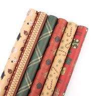 [50x70cm] 1pc Roll Christmas Gift Wrapping Paper/ DIY Craft Paper for Home Birthday Party Wedding De