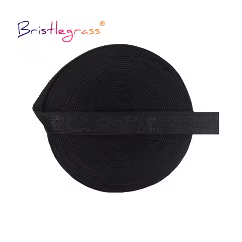 BRISTLEGRASS 50 100 Yard by Roll 3/8" 10mm Solid Shiny Non-Fold Over Elastics Spandex Satin Band Tap