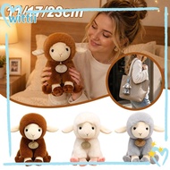 WITTII Sheep Plush Pillow, Long Ear 11/17/23cm Size Stuffed Sheep Pillow, Lovely Fluffy Soft Sitting