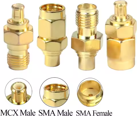 SMA to MCX Male to Female Connectors Coaxial Adapter for WiFi Antenna/Networks/WiFi Router/Coaxial C