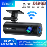 BIDOB Seicane UHD 4K 3840*2160P Car Dash Cam DVR Video Recorder Front For Car GPS Tracker WiFi 24h Parking Monitoring App Control EIBIP
