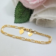 4 Gram Light Gold Paperclip Bracelet