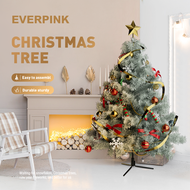 Everpink White Christmas Xmas tree 8ft makapal set white with decor set decoration for home