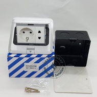 2-PIN Grounded FLOORStop Kontak UNIVERSAL FLOOR OUTLET BE-060U