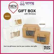 Diy Rectangle Doorgift Box Craft Box With Window Kotak Empat Segi Murah Kotak Muffin Wedding  Paper 