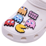 เกมยอดนิยม Pac-Man ซีรีย์ Crocs เครื่องประดับรูปรองเท้าสำหรับผู้ใหญ่เด็กเด็กผู้ชายเด็กผู้หญิง