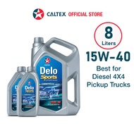 CALTEX DELO SPORTS SYNTHETIC BLEND DIESEL ENGINE OIL15W-40 (8 LITERS) FOR 4X4 HILUX VIGO GUN125,GUN1