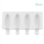 Blala 4 Cell Food Grade Silicone for  Ice Cream Mold Juice Popsicle Maker Ice Lo