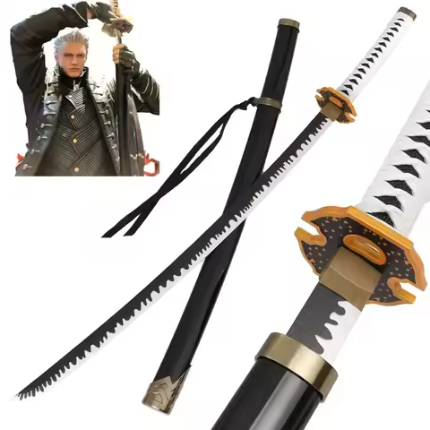 Newest Devil May Cry Cosplay Dante Bamboo Assembled Sword Role Play Virgil Nero Enma Demon Katana 10