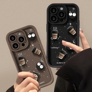 Cute Funny 3D Ball Coffee DIY Casing For Samsung Galaxy S21 S22 S23 S24 Plus Ultra FE Cartoon Soft S