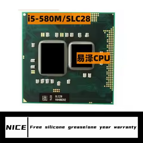 Core i5-580M i5 580M SLC28 2.6 GHz Dual-Core Quad-Thread CPU 3W 35W Socket G1 / rPGA988A
