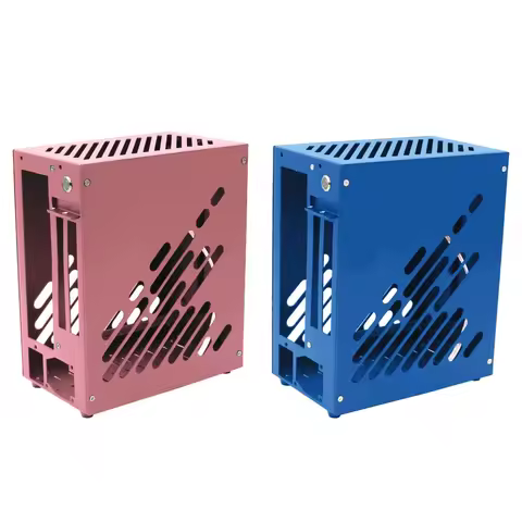M24ITX Portable Mini All-Aluminum Side Through A4 Portable Case Small 1uflex Power Supply Alone Disp