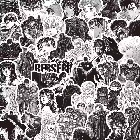 82PCS Cartoon Berserk Guts Casca Funny Sticker DIY Notebook Graffiti Decorative Scrapbook Laptop Lug