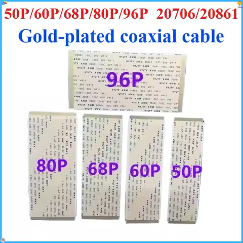 1Pcs Gold-Plated FFC FPC Flat Flexible Cable AWM 20706 20861 105C 60V VW-1 0.5MM Pitch 40/50/55/60/6