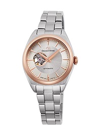 Orient Star Semi-Skeleton Women Contemporary Automatic Rose Gold Watch RE-ND0101S