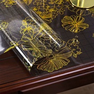 PVC Table Cloth Transparent Tablecloth Oil-proof Waterproof Table Cover Rectangular Soft Glass Table